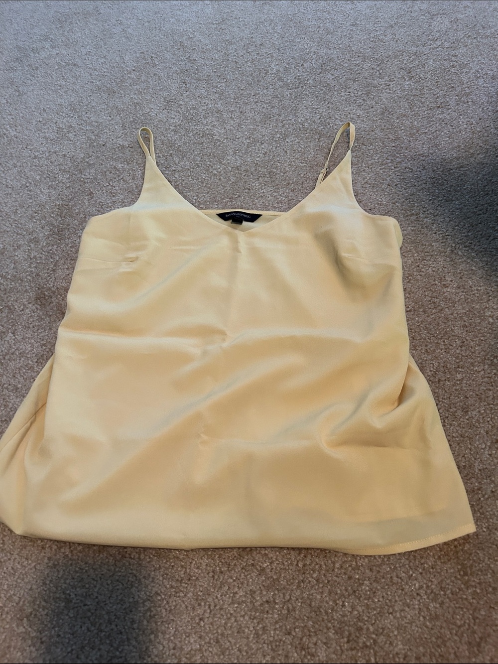 Banana Republic Pale Yellow Satin Camisole